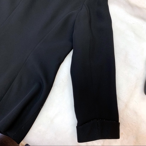 ALBERT NIPON EVENING BLACK Blazer Beaded Jacket - Picture 6 of 8